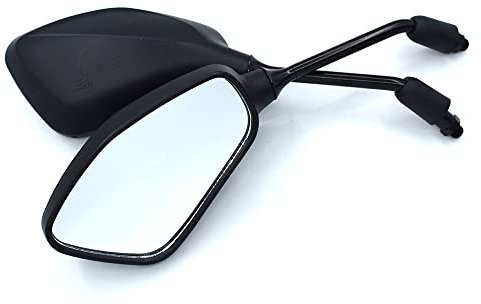 COGNOO Motorrad Lenkerendenspiegel Für Y&amaha MT-07/FZ-07 FJ-09 MT-09/SR/FZ-09 FZ1 F&Azer FZ16 Universal 10mm Motorrad Rückspiegel Links Und Rechts Spiegel Schwarz Motorrad Rückspiegel