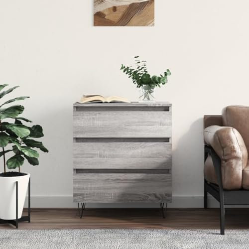 BaraSh Sideboard Flur Kommode Sideboard Wohnzimmer Grau Komode Sonoma 60x35x70 cm Holzwerkstoff