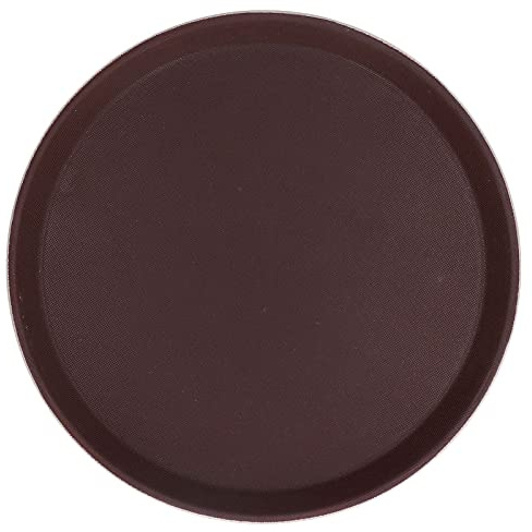 Plateau de Service, Plateau de Service Alimentaire de Restaurant, Plateau Alimentaire Antidérapant pour Cafétéria, Bar, Café, Thé, Hôtel, Fêtes(Round 28cm)