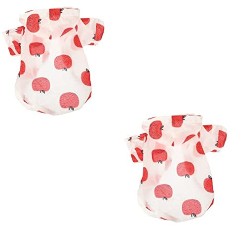 FOMIYES 2stücke Hundebekleidung Aus Polyester Für Sommer Haustier Sonnencreme Shirt Mit Kapuze Für Hunde Und Katzen Uv-Schutz Leicht Und Atmungsaktiv Für Täglichen Gebrauch Und