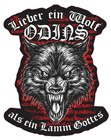 Aufkleber Wetterfest aussen Lieber ein Wolf Odins wikinger motive sprüche
