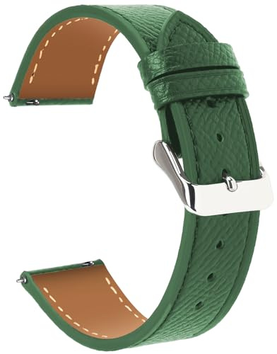 Niziruoup Uhrenarmband Leder 12mm 14mm 16mm 18mm 20mm 22mm Schnellverschluß Echtem Lederarmband Eleganten Textured Top Grain Leder Epsom Stil Armband Ersatzbänder Damen Herren