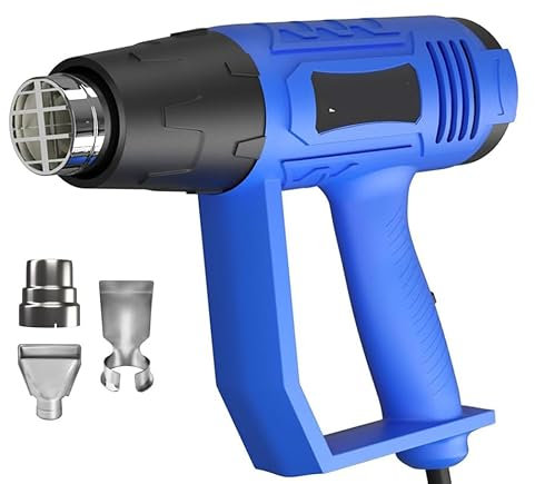 Heat Gun, 2000W Hot Air Gun Kit, Dual Temperature Settings 300℃~600℃ and Overload Protection Paint Stripper, Heat Gun for Crafts, Shrink, Wrapping