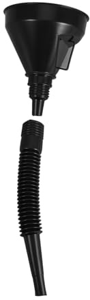 TOPPERFUN Entonnoir à Carburant pour Transfert de Fluides et Kérosène en Plastique Noir avec Tuyau Flexible Prévention des Déversements pour Voiture et Moto