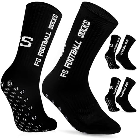 AVABEST Fussball Socken Herren 2 Paar Grip Socken Fussball für Männer 35-39 39-46 46-50 Fußballsocken Rutschfeste Sportsocken für Basketball Laufen Radfahren Tennis