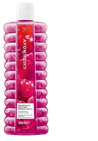 Avon Senses Schaumbad Raspberry Delight, Himbeere & schwarze Johannisbeere, 500 ml