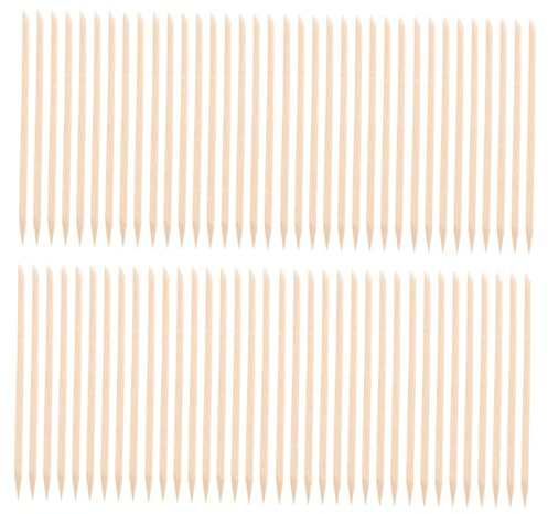 Gatuida Bâtonnets de Manucure en Bois Beige 100 Pcs, Outils Multifonctionnels Faciles à Utiliser pour Manucure Professionnelle et Routine Beauté
