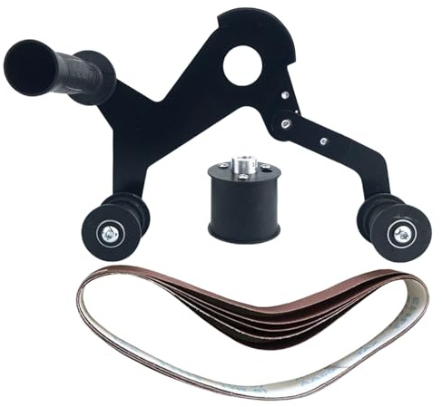 Lijadora De Banda Con Amoladora Angular: Accesorio De Lijado De Acero Inoxidable De 40 Cm, Rendimiento Práctico, Herramienta De Pulido Ajustable, Mango Ergonómico | Poder Para La Eliminación De Rayone