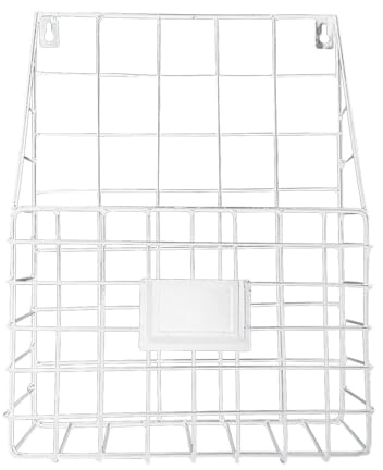 YDHSIKK Mesa de pie Organizador ordenado, Soporte for periódicos con Forma de Jaula for buzón, for el hogar, Marco Simple, Alambre Hierro for Colgar en la Pared