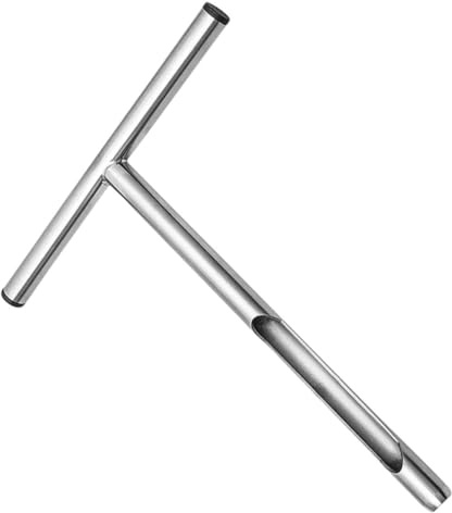 Veemoon Échantillonneur de Sol Acier Inoxydable T Poignée Tubulaire 52×25 Cm pour Jardinage et Entretien de Pelouse Outil D'échantillonnage Sol Carotté Professionnel Portable