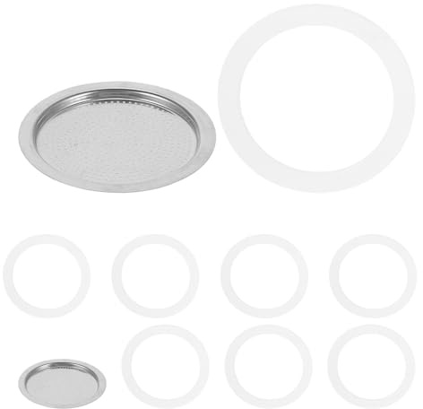 TOYANDONA Joint en Silicone de Rechange pour Cafetière Italienne 9 Tasses 450 Ml Kit 10 Pièces Résistant Haute Température Étanchéité Renforcée Compatible Machine à Expresso