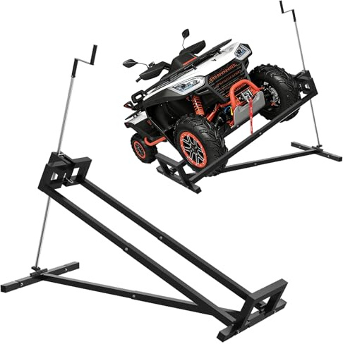 ACXIN Rasentraktorheber 400 kg, Hebevorrichtung & Hebebühne Aufsitzmäher mit bis 45° Neigung, Rasenmäher Jack Rasentraktor-Heber, Reinigungshilfe, Rasenmäher Lifter für Wartung & Reinigung, Schwarz