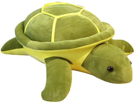 JORCEDI Große Schildkröte Kuscheltier, Weiche Meeresschildkröte Plüschtier Kissen, Jumbo Schildkröte Stofftier zum Kuscheln, Niedliches Schlafkissen Geschenk für Kinder Mädchen Jungen (55cm)