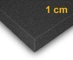 Akustikschaumstoff Glatt, 200x100x1cm, Anthrazit Schwarz