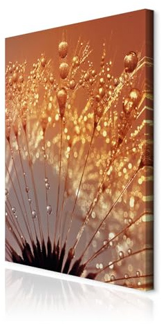 decomonkey Wandbilder Pusteblume 60x90 cm 1 Teilig Leinwandbilder Wanddeko | Strukturleinwand, Holzkeilrahmen, Bild auf Leinwand, Kunstdruck, Wohnzimmer, Wanddekoration, Blumen, Natur