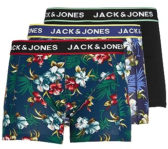 Jack & Jones Herr 12171253 Boxershorts, Flerfärgad, L x 3 stycken
