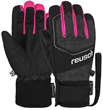 Reusch Kinder Torby R-Tex Xt Handschuhe, Black Melange/Black/Very Berry, 5