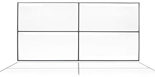 WALPLUS 3D Tile Stickers Peel and Stick Backsplash Splashback Decals Tile Transfer for Bathroom Living Room Stick on Tile Waterproof Insta Kitchen Original Brilliant White 12 Sheets 30.5x15.4cm