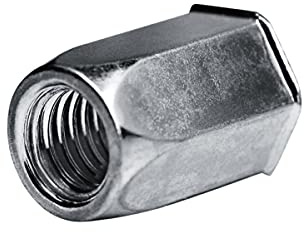 GOEBEL® - 250 x Blindnietmuttern Nietmuttern M4 Stahl verzinkt (Ø x L) 6,0 x 12,0 mm Blindmuttern kleiner Senkkopf Sechskantschaft Schaftende offen - Einziehmutter, Einnietmuttern - GO-NUT