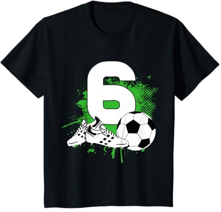 6. Geburtstag Junge 6 Jahre Fussballer Fussball Geburtstags T-Shirt