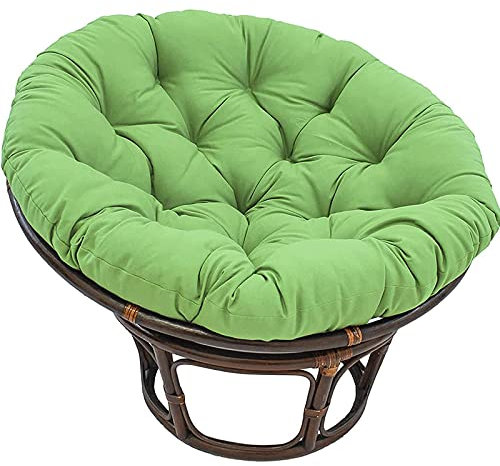 Papasansessel Kissen Polster für Gartensessel Wasserdicht Hängesessel Kissen Schaukelstuhlkissen Rund Papasan Ersatzpolster für Indoor Outdoor Garten,Grün,80 * 80cm