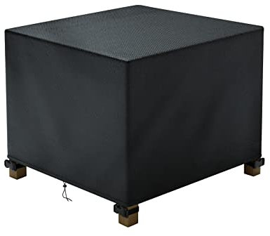 Nomiou Housse de Protection carrée imperméable et indéchirable en Tissu Oxford 600D avec Boucle et Bande réfléchissante, pour Meubles de Salle à Manger, Pique-Nique, Tables Basses, chaises…
