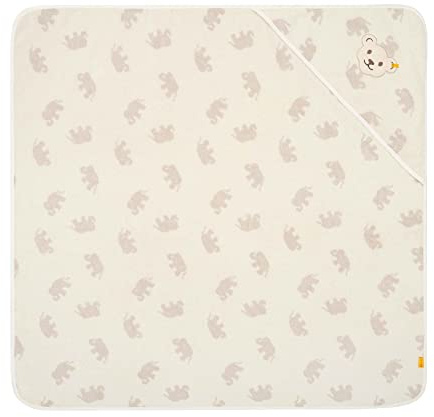Steiff Unisex Kids Mini Basic Badetuch Mit Kapuze, Cloud Dancer