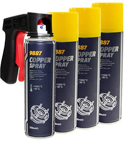 MANNOL 9887 Lot de 4 flacons de pâte à cuivre avec poignée pistolet 250 ml