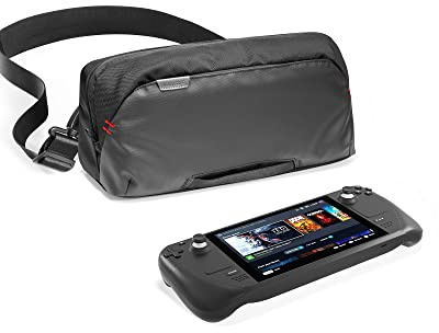 tomtoc Carrying Case for Steam Deck/OLED/Nintendo Switch 2/Rog Xbox Ally X, Storage Portable Bag, Protective Shoulder Bag with Pockets Fit Console, AC Adapter, Dock, Compact Pack for Daily Use, Travel