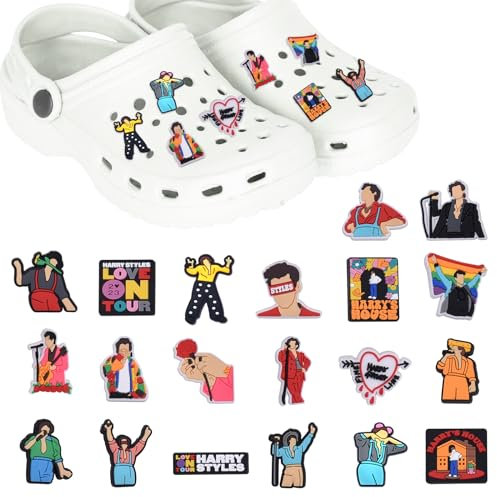 INBOLM Harry Styles Shoe Charms - 20 PCS, Decoration Charms for Harry Singer, Birthday Gifts & Party Supplies