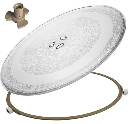 WORDFUN Mikrowelle Drehteller, Ersatz Teller Glasplatte, Drehteller Für Mikrowelle, Teller Glasteller, Rund GlasDrehscheibe, Mikrowelle Plattenspieler, Mikrowelle Drehring, Ersatzbausätze