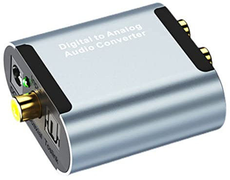 BESTonZON 1set Convertitore Audio Adattatore Per Coassiale Facile Installazione e Utilizzo e Uscita Stereo Per Impianti Audio Domestici e Professionali