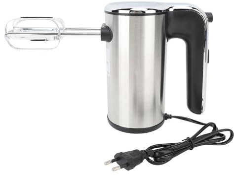 Batidora de Mano Eléctrica de 500 W, Batidoras de Acero Inoxidable de 5 Velocidades con Tecnología de Turboalimentación