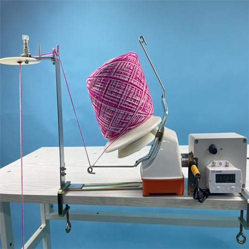 Avvolgitore di gomitoli con contatore, Avvolgitore di filo elettrico for uncinetto e lavoro a maglia, Avvolgitore di lana for maglieria da tavolo, capacità 17 once, velocità automatica e basso rumore,
