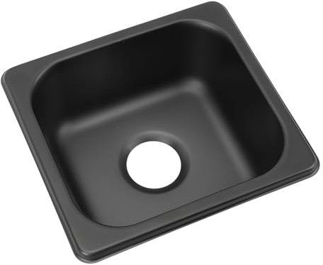 Évier en Acier Inoxydable, Large Application, Finition Galvanisée Noire, évier de Camping-car 175X160X70mm pour Caravane, Camping-car pour Cuisine