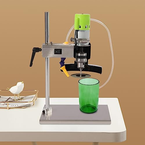DSYOGX Edelstahl Glasschneider 150W Elektrischer Glasflaschenschneidemaschine Einstellbare Geschwindigkeit 2000-6000rpm Glasschneidemaschine für DIY Blumentöpfe, Weinflaschen, Dekorationen Usw