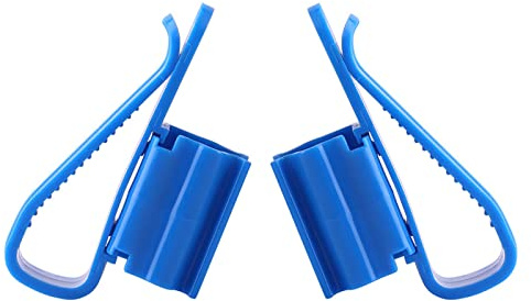 Adjustable Plastic Hose Holder Water Pipe Clamp Tank Mounting Clip for Water Changing and Fish Tank Bucket Blue | Stops Hose Slipping During Water Changes, Fits Buckets and Tanks, Quick Tool-Free Setup for Aquarium Cleaning and Maintenance