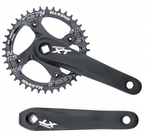 Fahrrad-Vierkant-Kurbelgarnitur, 170 Mm, 104 BCD, 32/34/36/38/40/42 Zähne, Einzelnes Kettenblatt, Mountainbike-Kurbelgarnitur Für 7/8/9/10/11 Geschwindigkeit A,40T