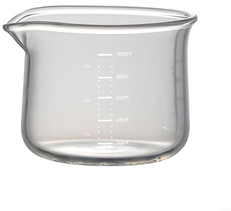 Taza medidora de vidrio resistente al calor, doble escala, 100 ml