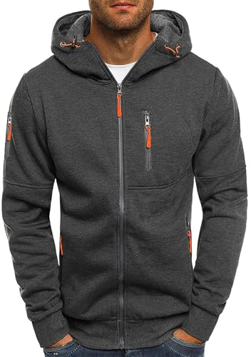 riou Sudadera con Capucha Hombre Chaqueta Deportiva Jersey Manga Larga Techwear Blanca Beisbol Divertidas Camuflaje Abrigo Sudaderas con Bolsillo Delgado Ajuste Blusas