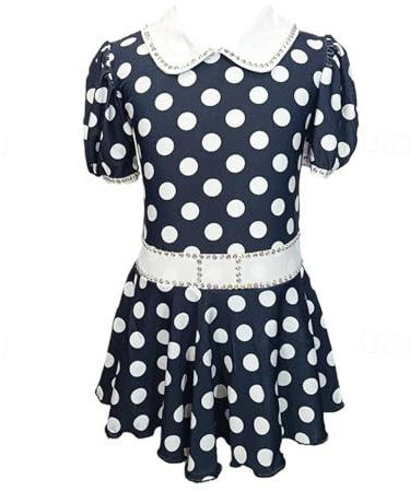 JRUIA Eiskunstlauf Trainingskleid Für Kinder Kurzärmliger Gymnastikanzug Für Sportbekleidung Eislauf Kostüme Für Mädchen Rollschuhrock Für Outdoor Sport,Schwarz,XXXL