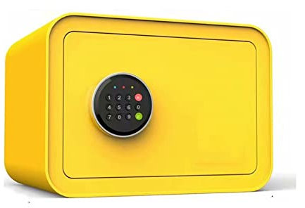 safe Safe Fireproof Waterproof Security Cabinet Digital Safe Medium Home Safe Wall or Floor Mounted for Home Office Weapons Cash Use Storage Jewelry Documents Valuables (Yellow) safe