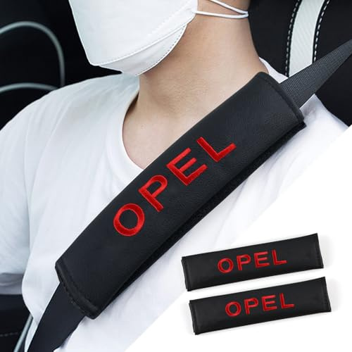 2PCS Auto Universal Sicherheitsgurt PU Gurtpolster Kompatibel mit Partner Astra Corsa Insignia Zafira Mokka Crossland X Grandland X Astra Sports Tourer Grandland X Hybrid SUV Interieur Zubehör