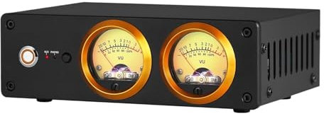 Preamplificador de Fono Mini T13, Amplificador de Auriculares de Escritorio for el hogar, for Tocadiscos/Tocadiscos MM con medidores VU duales