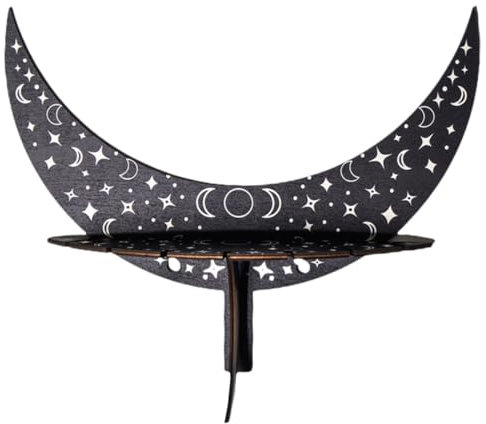 GOOHOCHY Wooden Crystal Storage Shelf Decorative Display Shelf for Crystal Stones Candle Bohemian for Bedroom Wall Decor Household Display Rack for Party Aesthetic Decor