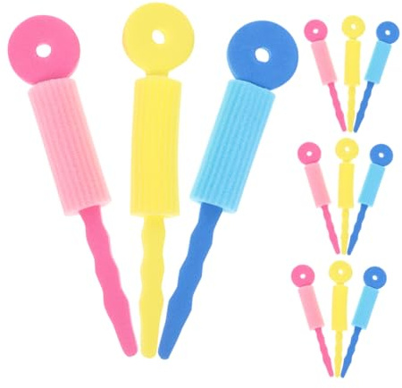 minkissy 30 Stück Schwamm Lockenwickler Weich für Kurzes und Langes Haar Schonend ohne Hitze Haarstyling Natürlich Dickes Haar