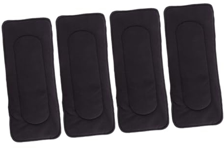 BESPORTBLE 4pcs Reusable Washable Absorbent Diaper Inserts Bamboo Pads Fast Drying Nappy Liners for Day Use Replacement