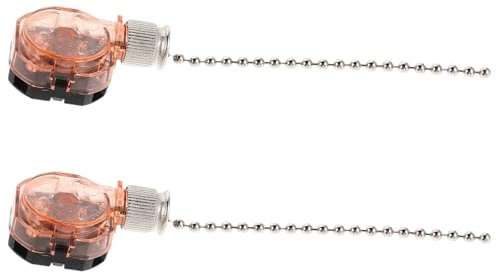 GALPADA 2pcs Ceiling Fan Speed Control Switch Pull Chain Switch for Ceiling Fans Lamps and Wall Lights Replacement
