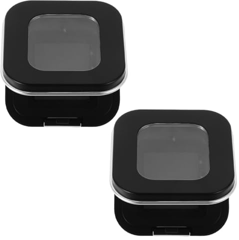 BETOOKY 2 Stück-pack Magnetische Lidschattenbehälter Kleine Nachfüllbare Puderdosen aus Robustem Material Tragbare Makeup Aufbewahrungsbox für Reisen und Unterwegs