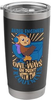 Owl at The Mixing Desk - Sound Engineer Stainless Steel Insulated Tumbler